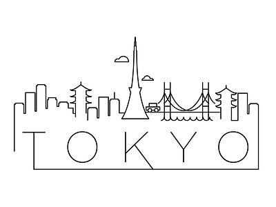 Tokyo Minimal Skyline