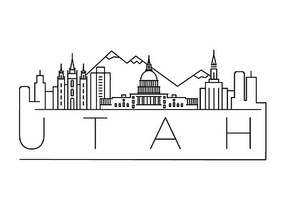 Utah Minimal Skyline