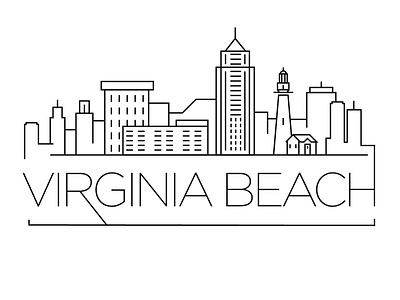 Virginia Beach Minimal Skyline