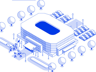 Isometric Hockey Arena arena hockey icon illustration isometric sport stadium vector