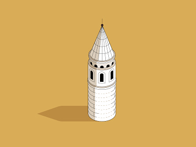 Galata Tower - Istanbul city design flat galata icon illustration isometric istanbul line map tower vector