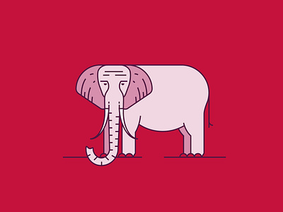 Elephant animal branding design elephant flat icon illustration line logo minimal vector