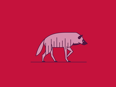 Hyena animal branding design flat hyena icon illustration line logo minimal vector