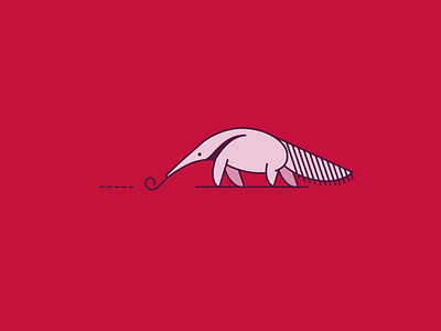 Anteater animal ant anteater branding design flat icon illustration line logo minimal vector