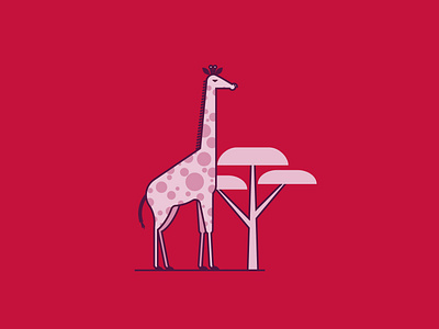 Giraffe africa animal design flat giraffe icon illustration line logo minimal vector