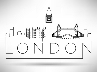London Calling british editorial england icon design illustration kursat unsal line london minimal typography vector