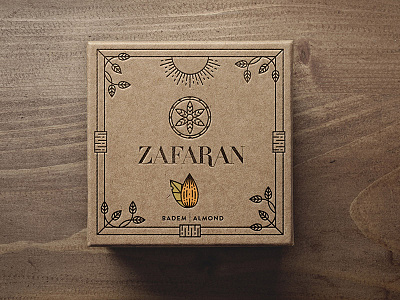 Zafaran Packaging Design almond design graphic icon illustration line packaging vector