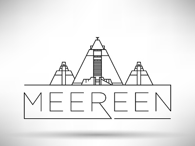 House Targaryen - Meereen Pyramids fort game of thrones house line linear meereen minimal pyramid stroke targaryen typography