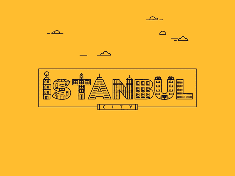 Hane Free Typeface animation font free gif icon istanbul city line type typeface typography vector
