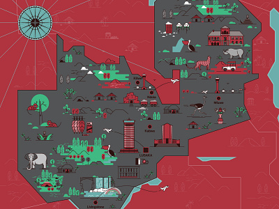 Zambia Map Illustration