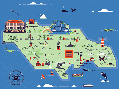 Jamaica Map for The Business Year Magazine