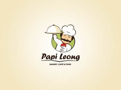 Papi Leong bakery branding chef cook food logo