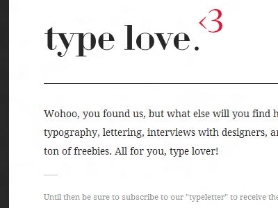 Type Love logo love minimal type typography