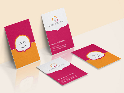 business card Code With Me business card logo logotype