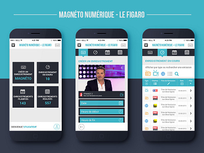 Magnéto Figaro app homepage interface news presse ui userexperience userinterface ux