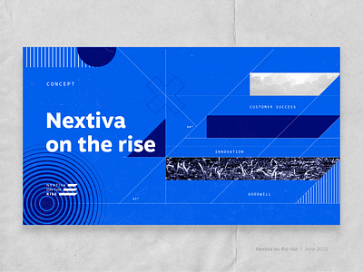 On the rise project branding corporate geometric lines logo logo design nextiva noise shapes