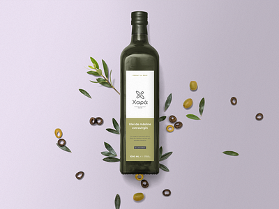 Olive oil start-up bottle bottle label branding graphic design greece label logo olive oil print xapa