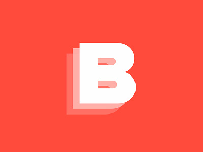 B. b basovdesign brand branding font letter b logo orange red