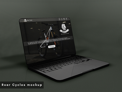 Roar cycles website Mock up branding design graphicdesign illustration illustrator photoshop ui ux wireframe