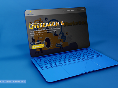 Kraftshala website mockup branding design graphicdesign illustration illustrator photoshop ui ux