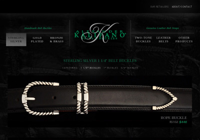 Kalifano Buckles Website Redesign redesign website