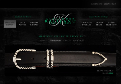 Kalifano Buckles Website Redesign