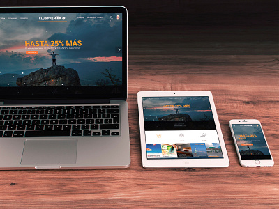 Club Premier club interfaz responsive travel ui website