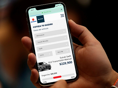 Cotizador Suzuki cars ecommerce forms interactiondesign suzuki ui user inteface