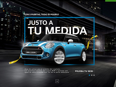 Ju5to a tu medida Website bmw car landing mini testdrive ui ux website