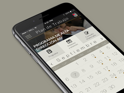 Business School App app business calendar design ios mexico mockup ui university ux year