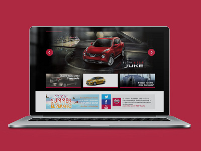 Cars Website banner cars design grid juke nissan responsive ui ux web website