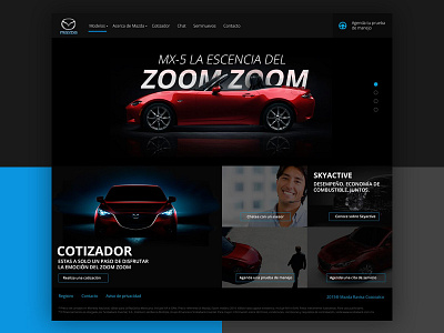 Zoom Zoom auto autos cars dark design grid mazda responsive ui ux website