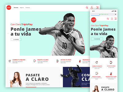 Claro Site claro responsive telecom ui ux website