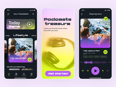 Podcast App Design product design ui