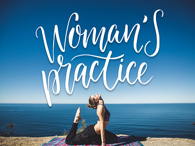 Woman's practice brush harmony lettering marialetta om yoga yoga studio