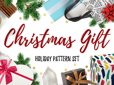 Christmas Gift - pattern set christmas decoration doodle marialetta pattern seamless surface design wrap wrapping