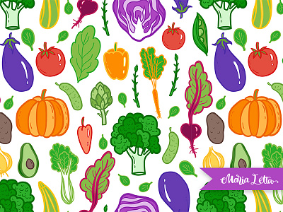 Vegetable story decoration harvest marialetta pattern seamless spring surface design vector vegan vegetables wrapping