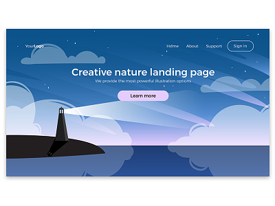 Current work affinity designer app create daily-ui illustration landing marialetta ui web design