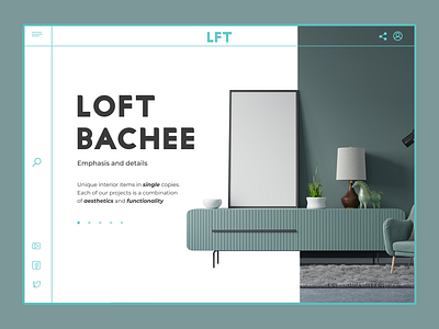Minimal LOFT art bachee design figma first first screen firstshot graphic design landing loft loft style minimal minimalism minimalist minimalistic ui web