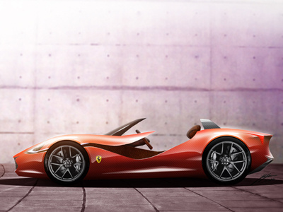Ferrari Roadster Concept autocar automotive design car concept design ferrari red car rendering rishi soman roadster transportation