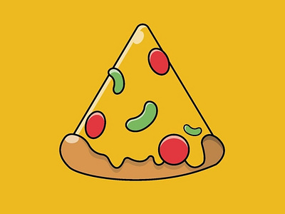 Pizza 🍕 adobe adobeillustration branding brandmark design dribble illustration logo startupbusiness vector