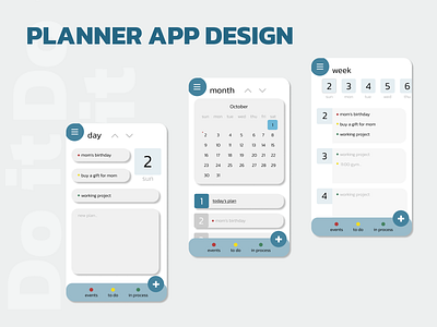 Planner App Design app app design branding design figma graphic design planning app ui ux ux ui