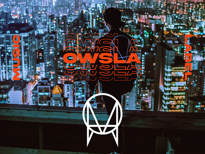 OWSLA label - poster shot branding label logo music poster typography vector
