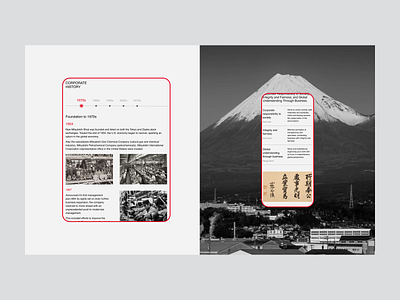 Mitsubishi corp. - adaptives versions adaptives branding design graphic design logo mobile tablet timeline typography ui ux