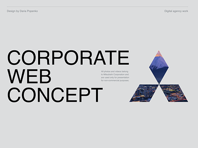 Mitsubishi corp. concept branding corporate graphic design logo typography ux webconcept