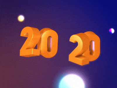 Happy 2020!! 2020 2020 trend 3d 3d animation after affects cinema4d design gradients happy new year motion motiondoodle new year