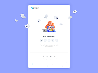 Email Tamplate - Verification email email template typography ui ux verification code verified verify