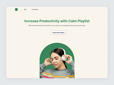 Exploration- Calm Audio Playlist audio audio player interaction meditation produtivity ui work
