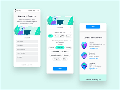 Contact Page - Mobile