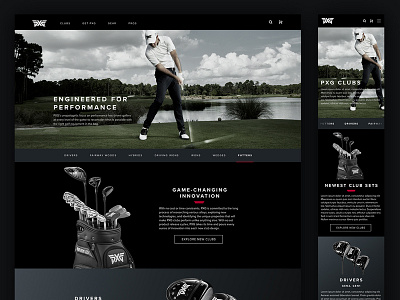 PXG Navigational Page art direction design desktop ui desktop ux mobile design mobile ui mobile ux photo editing retail ui ui designer ux ux designer web design website design